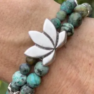 Armband Demi met Lotusbloem 6 en 8mm