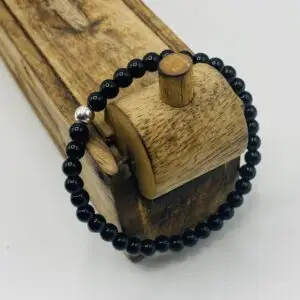 armband black onyx 8mm zilver scaled