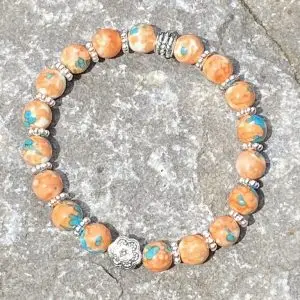 Armband Flower of Love, Light Orange