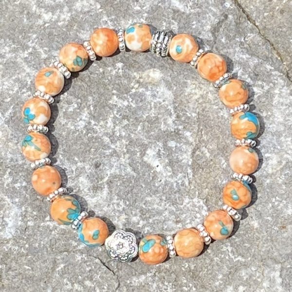 Armband Flower of Love, Light Orange