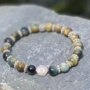 Kralen armband Flower of Love, tibet natural