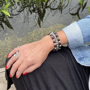 Kralen armband set Ebony meets Ivory 8mm mixed