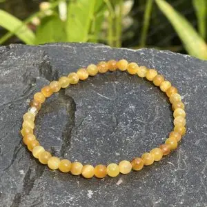 Kralen armband tijgeroog 4mm licht bruin