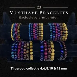 Kralen armband Tijgeroog 8