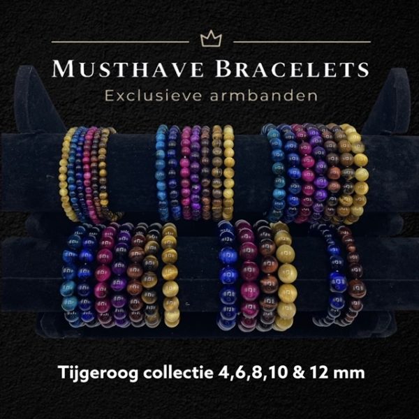 Kralen armband Tijgeroog 8