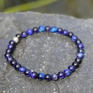 Kralen armband tijgeroog 6mm blauw