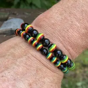 Kralen armband set Rasta 8 en 10mm