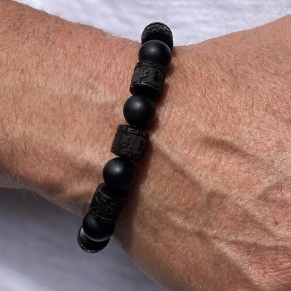 Kralen armband Tibet natural Black Beauty