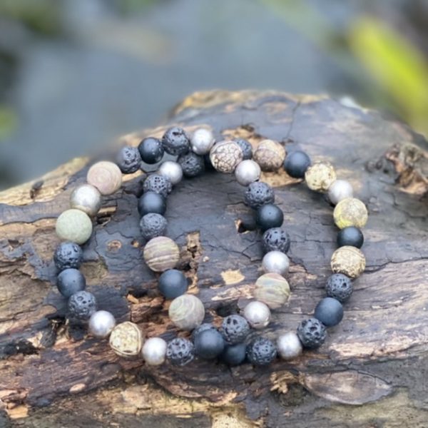Kralen armband 8 en 10mm Natural