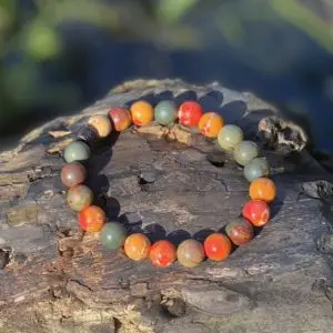 Kralen armband 10mm Imperial Jasper Orange/Green