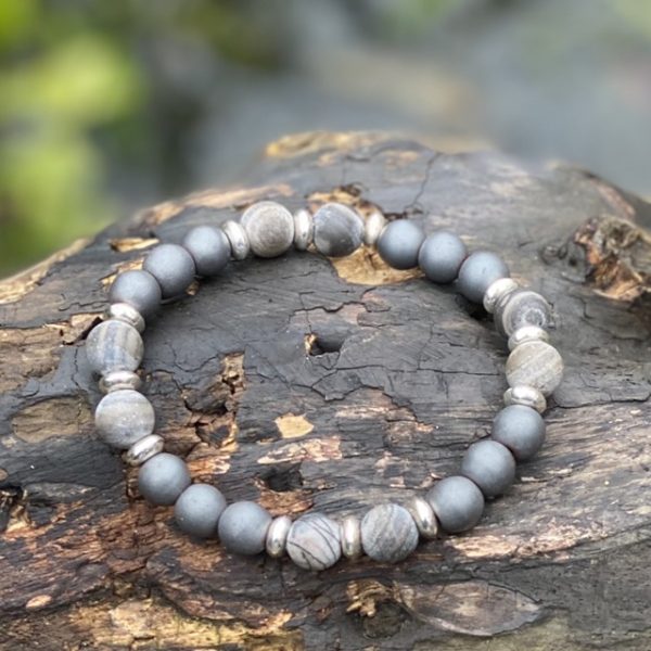 Kralen armband 8 en 10mm Matt Groen