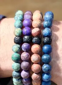 Kralen armbanden 10mm softtones, 4 kleuren