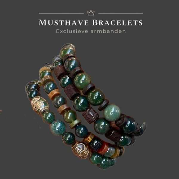 Musthave Bracelets set 4-delig armbanden groen