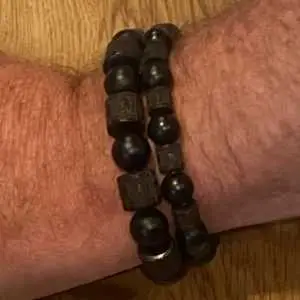 Kralen armbandset Tibet natural Black Beauty 8/10 mm