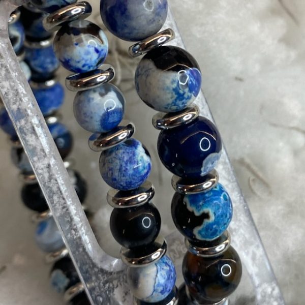 Armbandenset JaXX Sensation Ocean Bleu RVS
