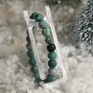 Kralen armbanden 10mm softtones, turquoise,groen met Jujube eindkraal