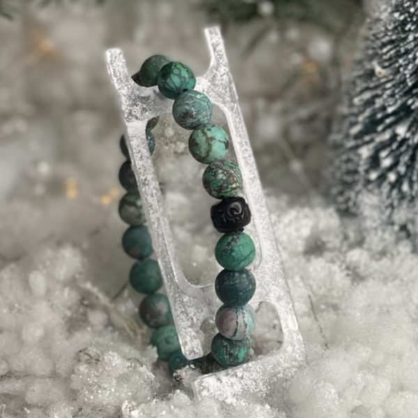 Kralen armbanden 10mm softtones, turquoise,groen met Jujube eindkraal
