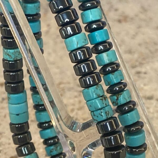 Kralen armbandenset Turquoise gecombineerd met Hematiet