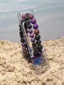 Kralen armbandenset 8/10mm softtones, 6 kleuren met lavastenen en hematiet