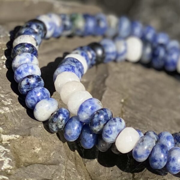 Armbanden Rondelle Lapis Lazulli Delfs blauw