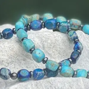 Armband kralen blauw/turqouise
