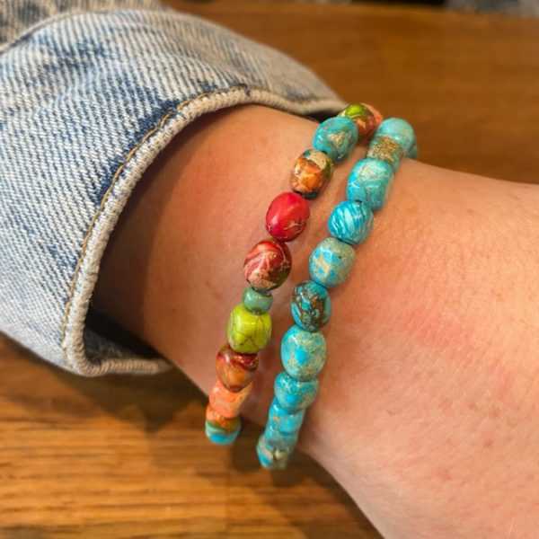 Armband The beads of Hapiness set a 2 multicolor turquoise