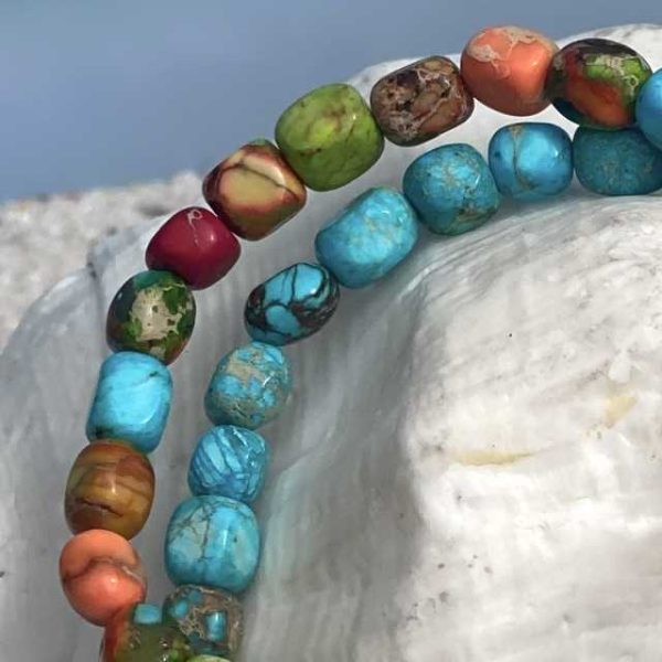 Armband The beads of Hapiness multicolor turquoise