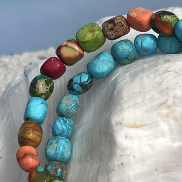 Armband The beads of Hapiness multicolor turquoise