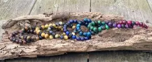 armbanden tijgeroog 10 mm met Jujube tussenstukken
