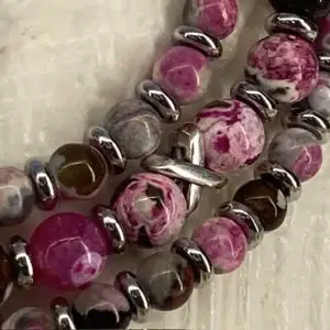 Cross/JaXX Sensation 6 en 8 mm met Edelstaal roze