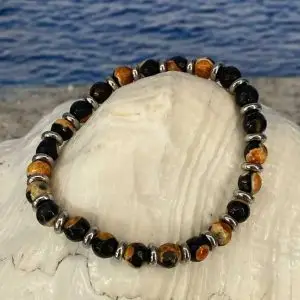 Armbanden JaXX Sensation oranje 6 mm met Edelstaal