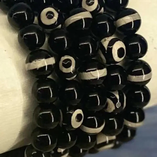 Kralen armbandset 5-delig Tibet XL, Black&White model 3 - Afbeelding 2