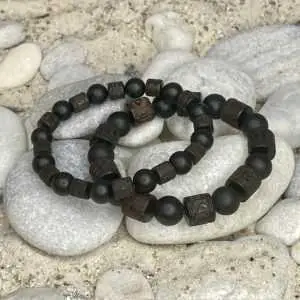 Armbandset Tibet natural Black Beauty 8/10 mm