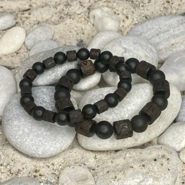 Armbandset Tibet natural Black Beauty 8/10 mm