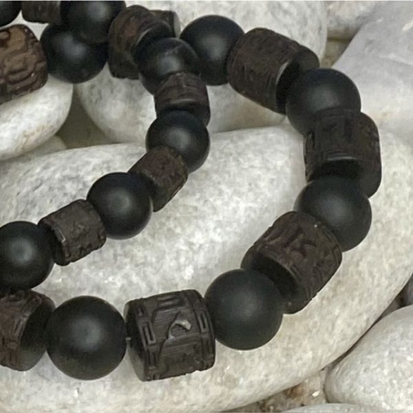 Armbandset Tibet natural Black Beauty 8/10 mm