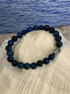 Armband Buddha 8mm Aaaaa kwaliteit tijgeroog turquoise
