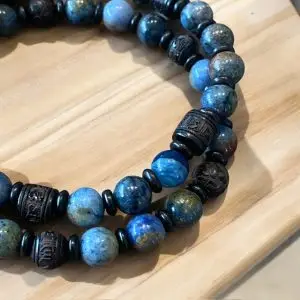 Armbandset Jampa Tibetaans met Ebbenhout 8mm