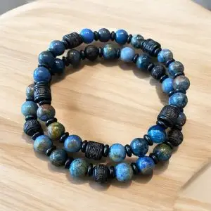 Armbandset Jampa Tibetaans met Ebbenhout 8mm