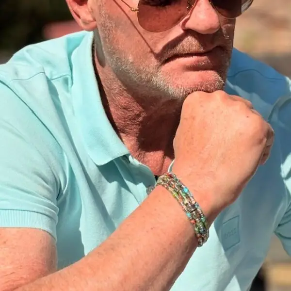 Platte kralen armbandset Jackson 5-delig  multicolor 4 en 6mm met Edelstaal - Afbeelding 12