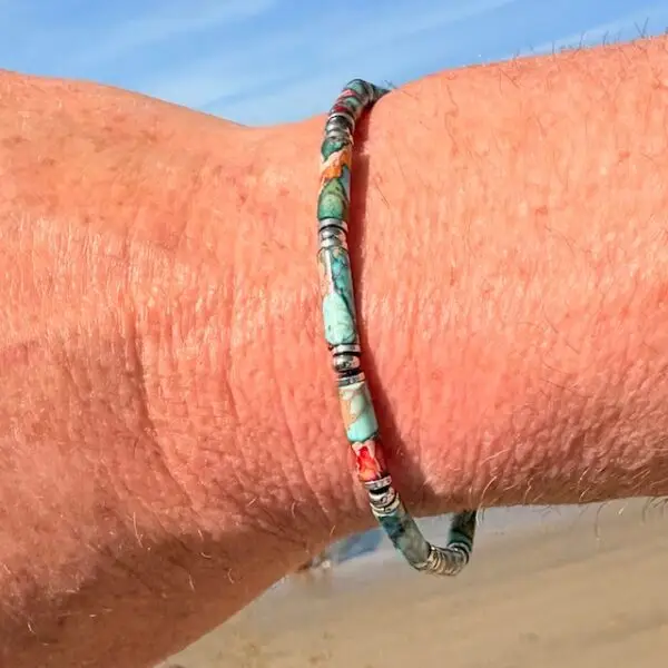 Platte kralen armbandset Jackson 5-delig  multicolor 4 en 6mm met Edelstaal - Afbeelding 10