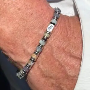JaXX Armband model Jackson multicolor light met Sterling zilvere eindbead