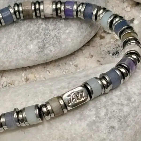 JaXX Armbandset a 3 armbanden model Jackson multicolor met Sterling zilvere eindbeads - Afbeelding 3