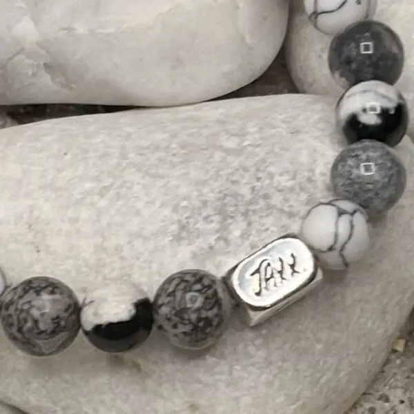 JaXX Kralen armband  Ibiza San Juan met Sterling zilveren eindbead 10mm - Afbeelding 2