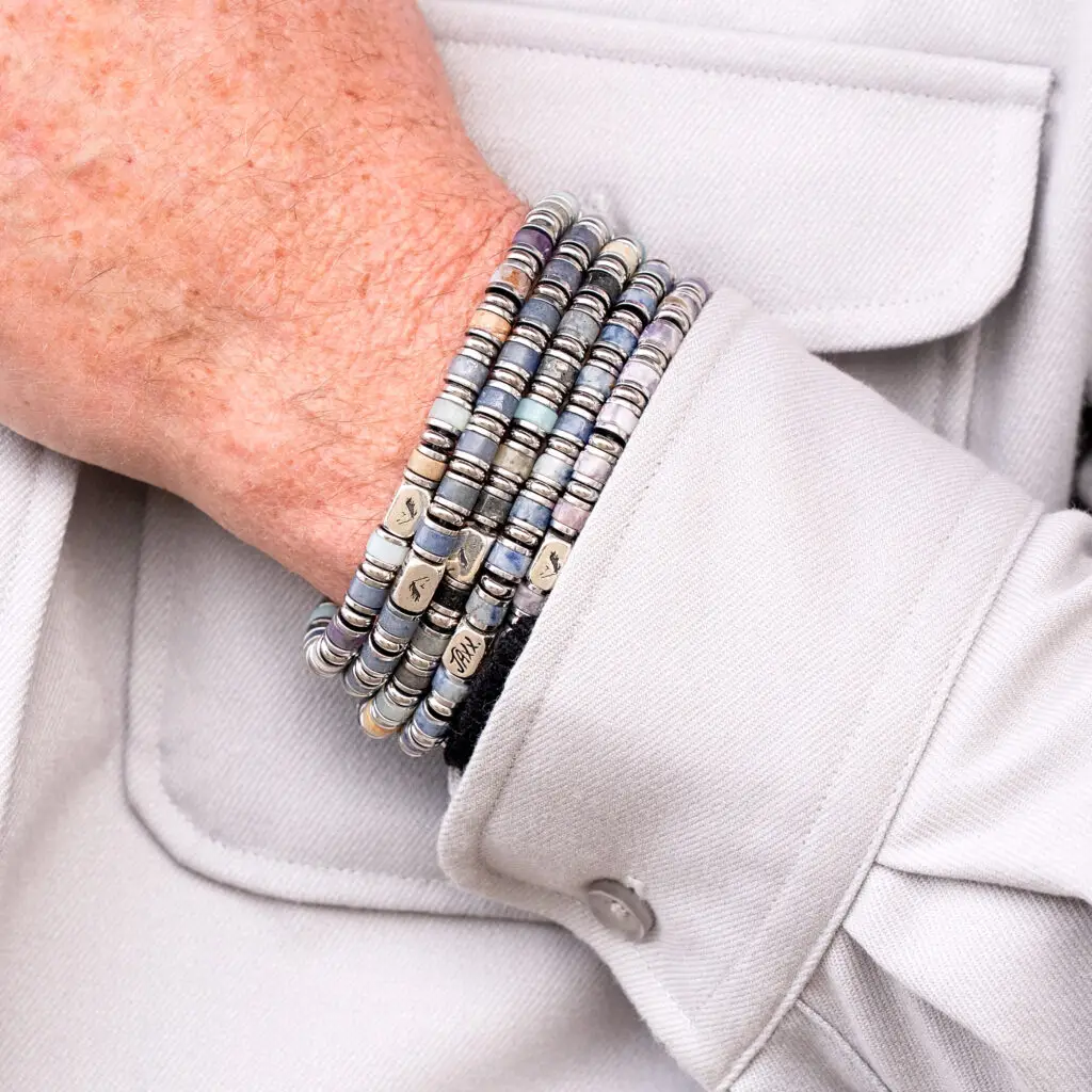 Colorful bracelets on a wrist