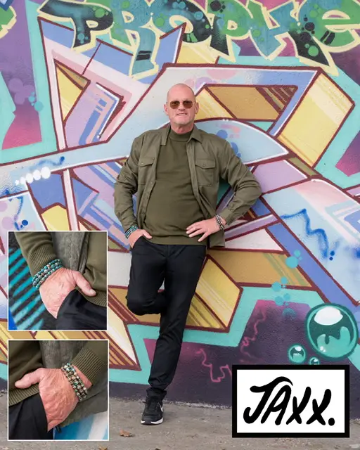 JaXX armbandsets groen 8 en 10mm en Sterling zilveren eindbead