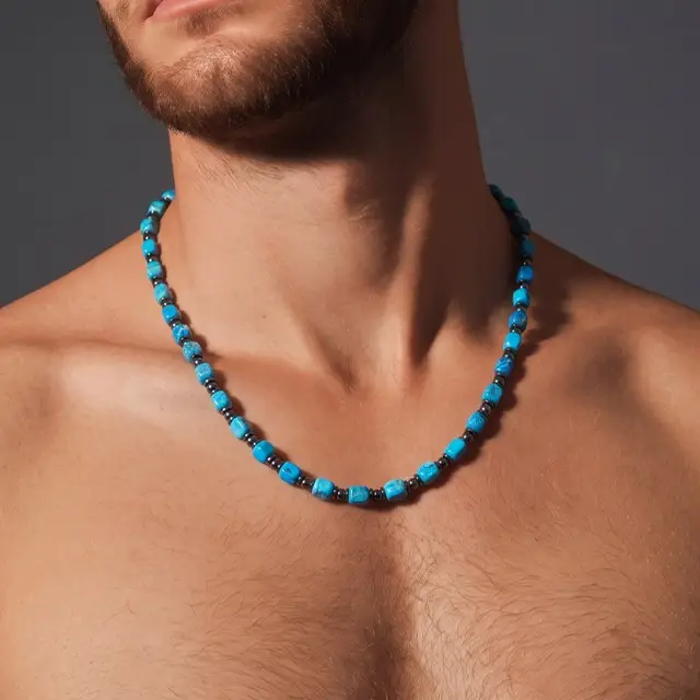 Ketting Beads of Happiness exclusive 55-70 cm van keizerlijke natuursteen kralen met Hematiet spacers - Afbeelding 12